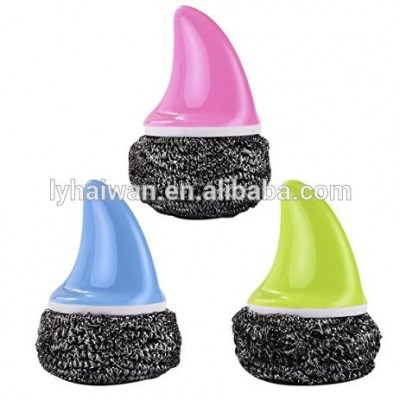 Pot scrubber dish Brush,kitchen scourer with cute handles