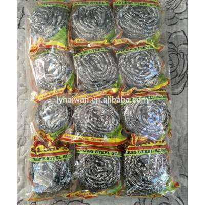 kitchen steel scourer,galvanized metal wire sponge 12pcs/pack